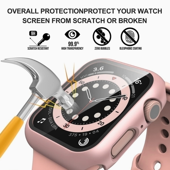 Screen Protector Case for Apple Watch - Pink - Picture 3 of 7